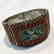 Vintage Turquoise & Amber Antique Handmade Bangle