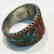 Vintage Turquoise & Amber Antique Handmade Bangle - 2