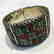 Tibetan Turquoise & Coral Statement Bangle