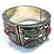 Tibetan Turquoise & Coral Handmade Bangle - 2