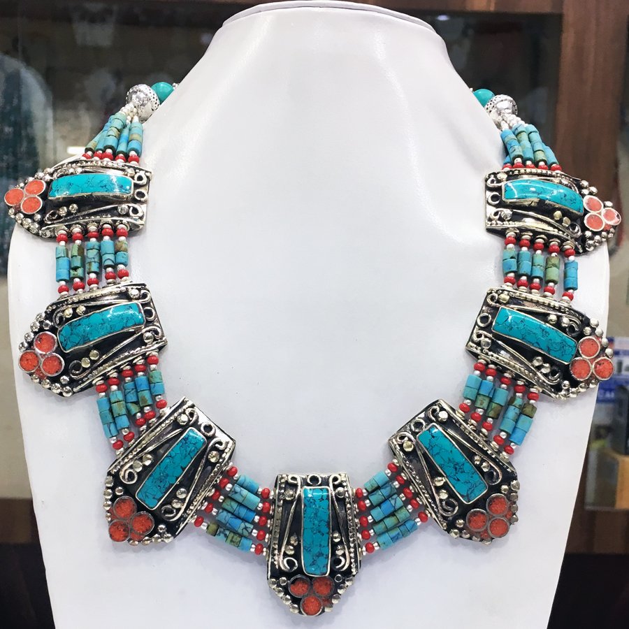 Buddhist Vintage Tibetan Nepali Necklace: Tibetan Jewelry :- Exquisitely Beautiful & Amazingly affordable. We are an expert in manufacturer & trade and ship (Wholesale & Export) worldwide. Our manufacturing is located in Kathmandu
