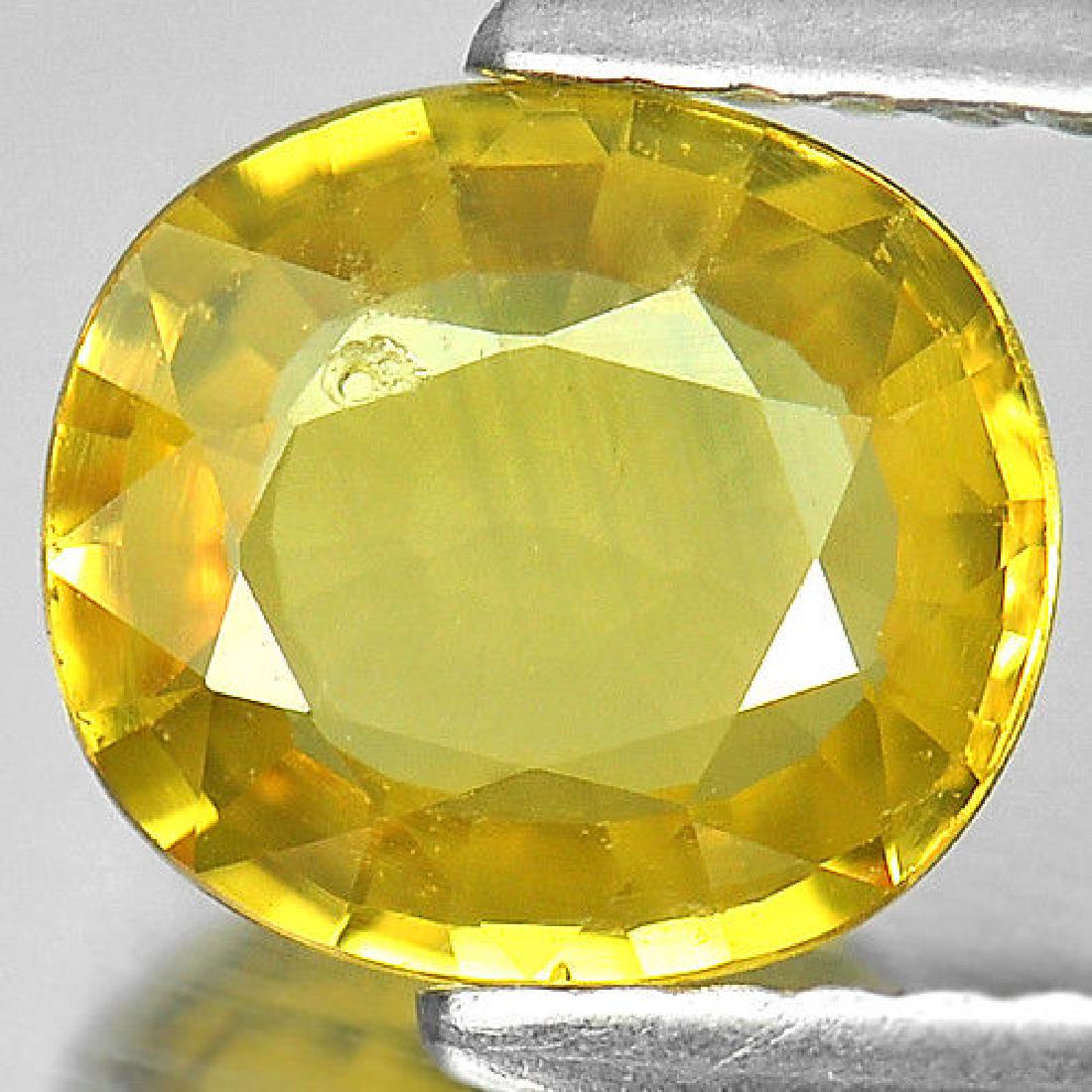 1.67 CT. OVAL SHAPE NATURAL GEMSTONE YELLOW SAPPHIRE (1 of 3)