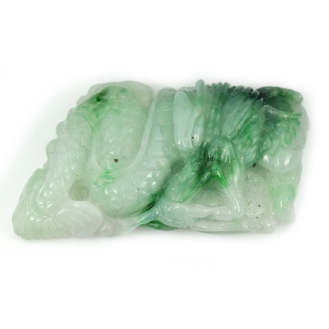 Natural Gemstone Jade Dragon Carving Pendant (1 of 3)