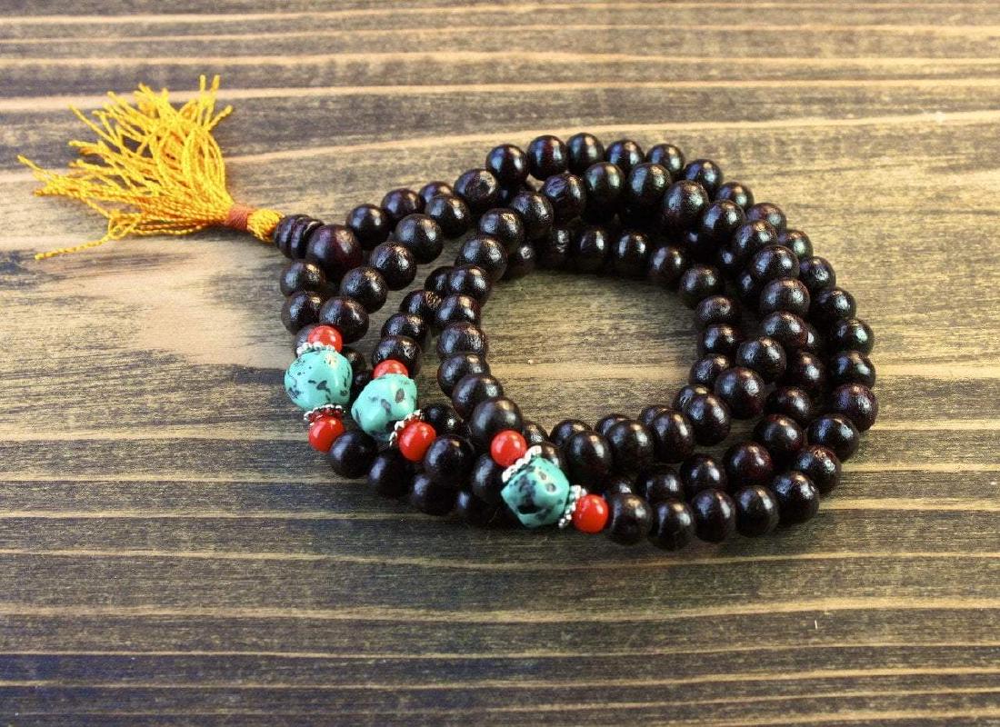 108 BEAD DARK WOOD MALA (1 of 1)