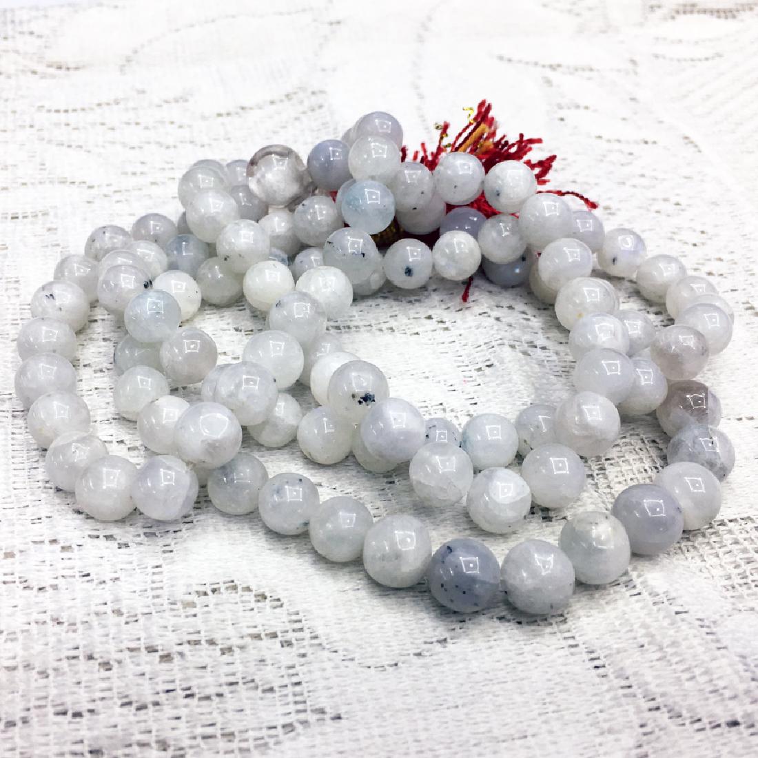 Moon Stone 8MM Buddhsit Meditation 108 Prayer Beads: 8 mm Natural Stones 108 Prayer Beads Mala 108 Meditation Prayer Beads Buddhist mala or prayer beads is used for counting scared mantras (prayers)