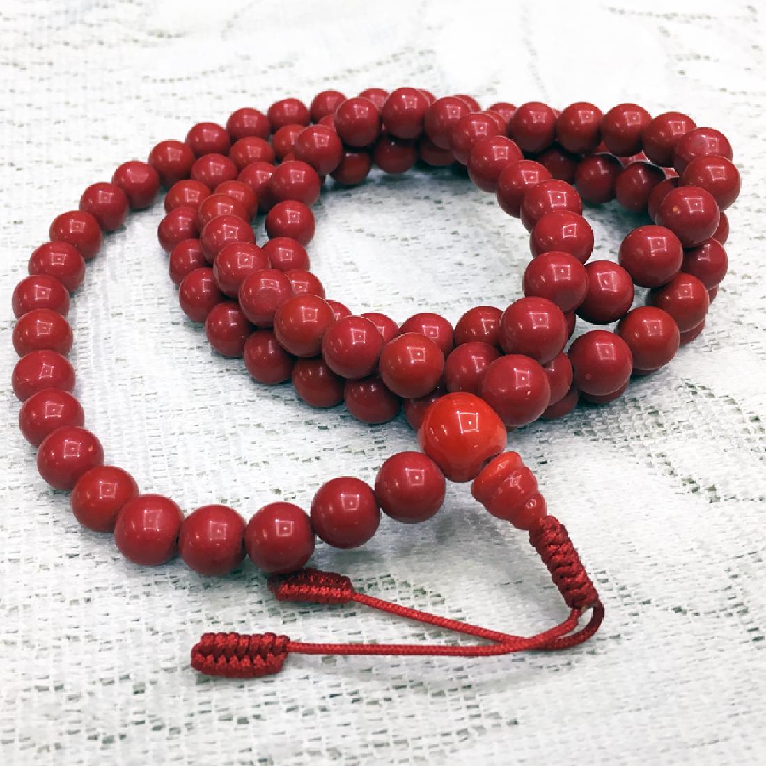Coral 8MM Buddhsit Meditation 108 Prayer Beads: 8 mm Natural Stones 108 Prayer Beads Mala 108 Meditation Prayer Beads Buddhist mala or prayer beads is used for counting scared mantras (prayers)