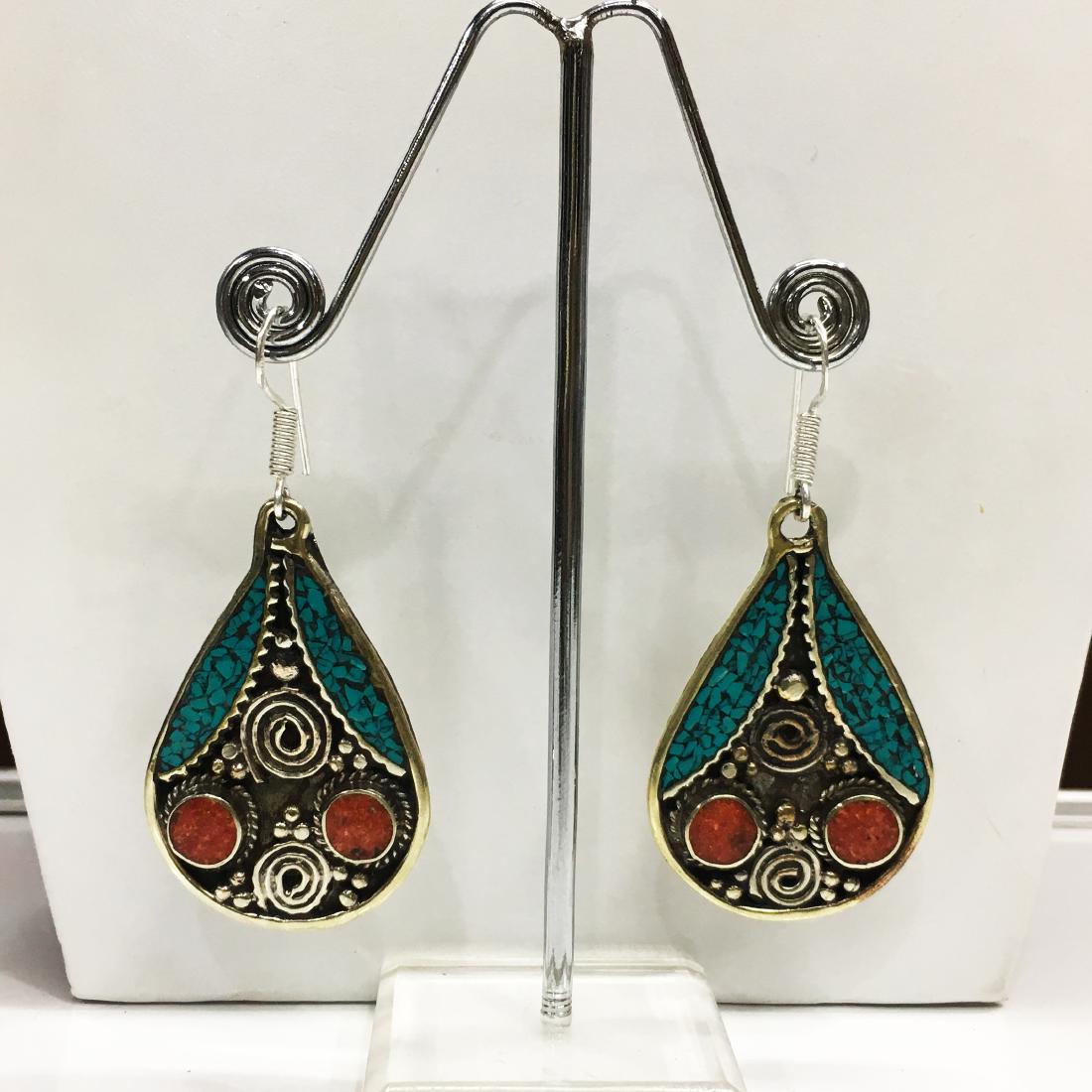 Buddhist Vintage Tibetan Nepali Earrings: Tibetan Jewelry :- Exquisitely Beautiful & Amazingly affordable. We are an expert in manufacturer & trade and ship (Wholesale & Export) worldwide. Our manufacturing is located in Kathmandu