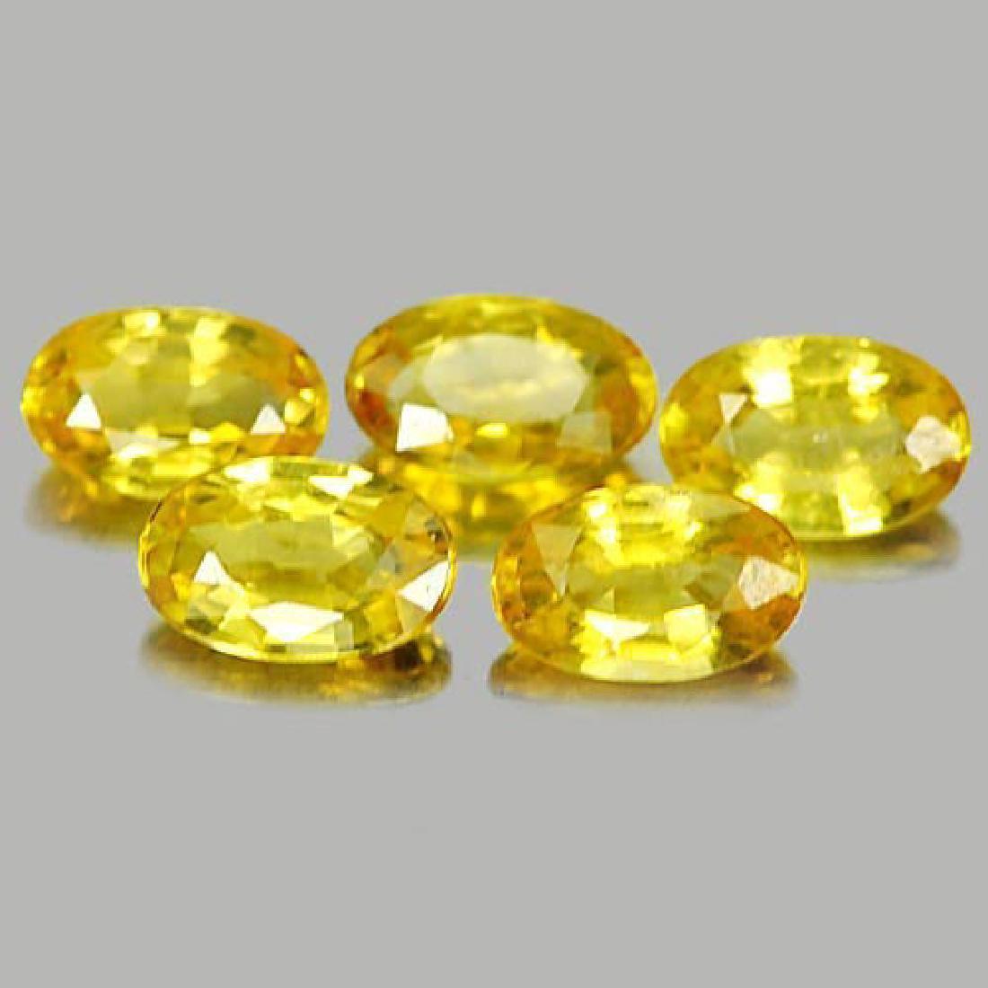 1.70 CT. 5 PCS. OVAL SHAPE NATURAL YELLOW SAPPHIRE (1 of 3)