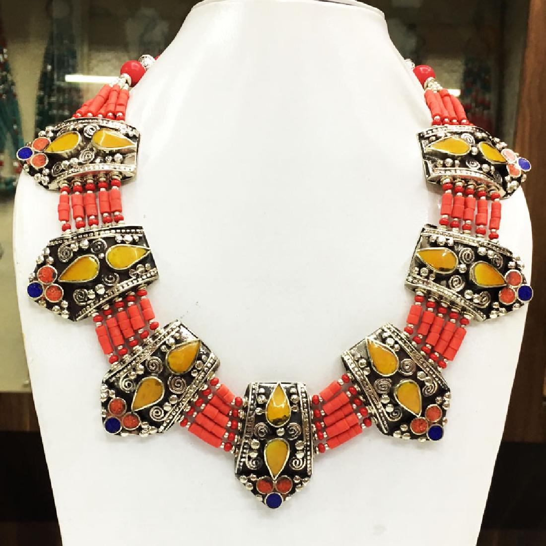 Ethnic Antique Choker Handmade Necklace: Tibetan Jewelry :- Exquisitely Beautiful & Amazingly affordable. We are an expert in manufacturer & trade and ship (Wholesale & Export) worldwide. Our manufacturing is located in Kathmandu
