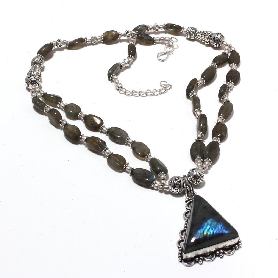 Natural Labradorite Handmade Necklace: Incredible one of a kind pieces for all occasions. Great for yourself, gifts for friends, or even to sell in your own store!! We are now offering wholesale prices! Item - Natural Gemstone Handm