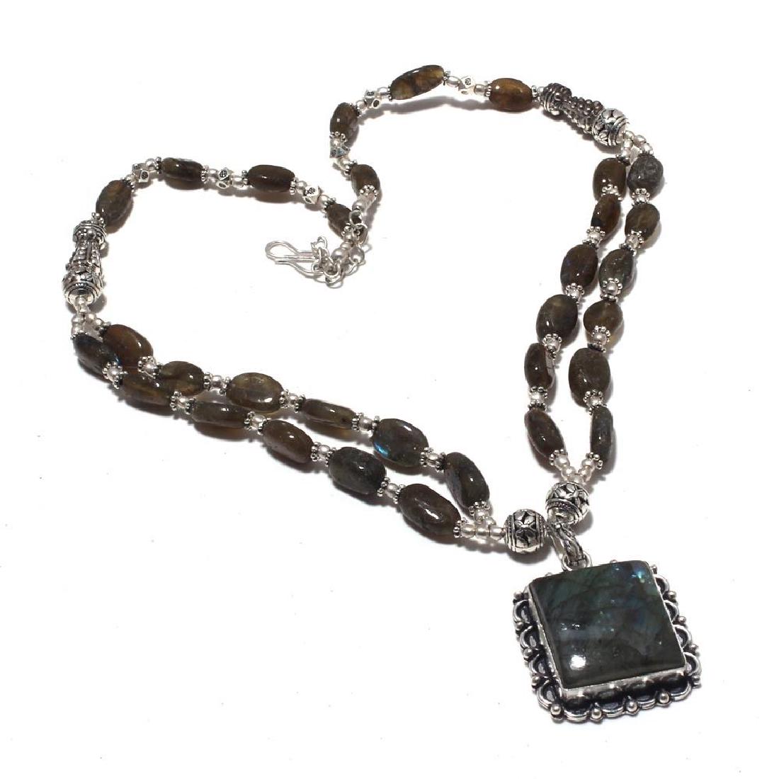 Natural Labradorite Handmade Necklace: Incredible one of a kind pieces for all occasions. Great for yourself, gifts for friends, or even to sell in your own store!! We are now offering wholesale prices! Item - Natural Gemstone Handm