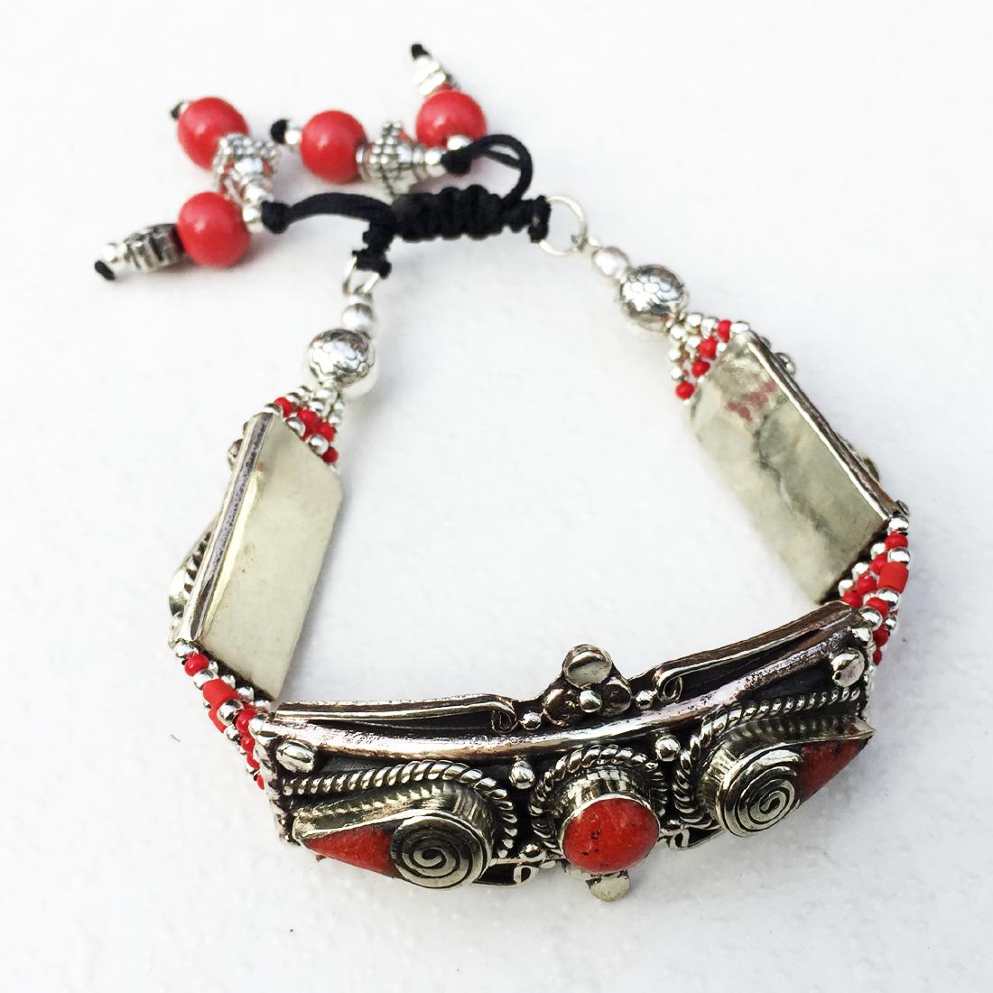 Tibetan Silver Women's Vintage Handmade Bracelet (1 of 2)