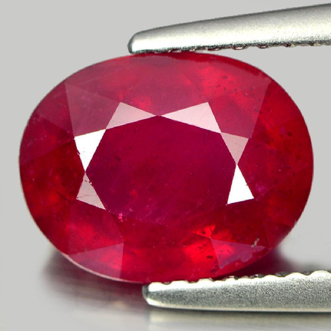3.65 Ct. Natural Gemstone Red Ruby From Mozambique (1 of 3)