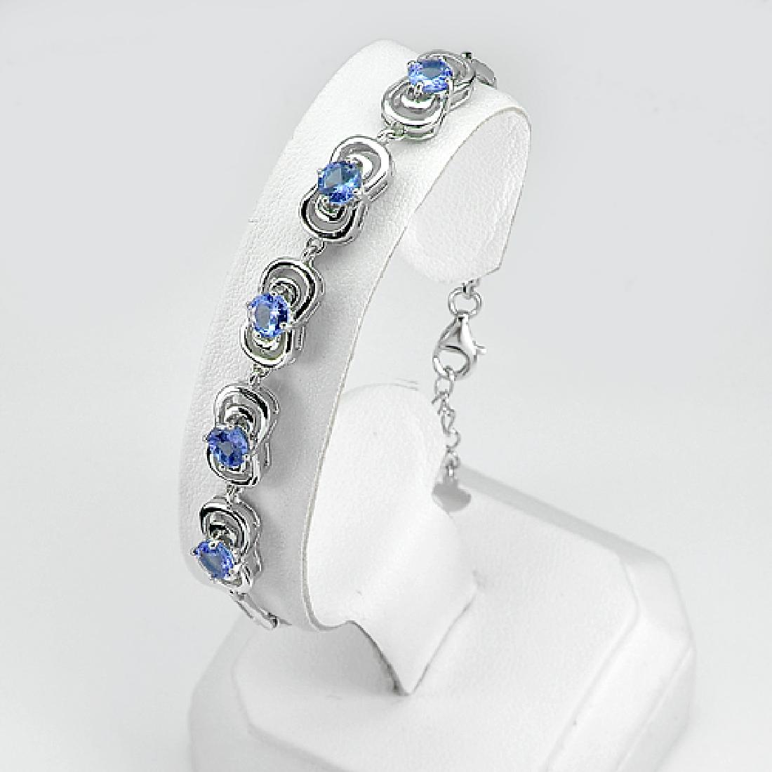 Natural Tanzanite 925 Sterling Silver Bracelet (1 of 3)