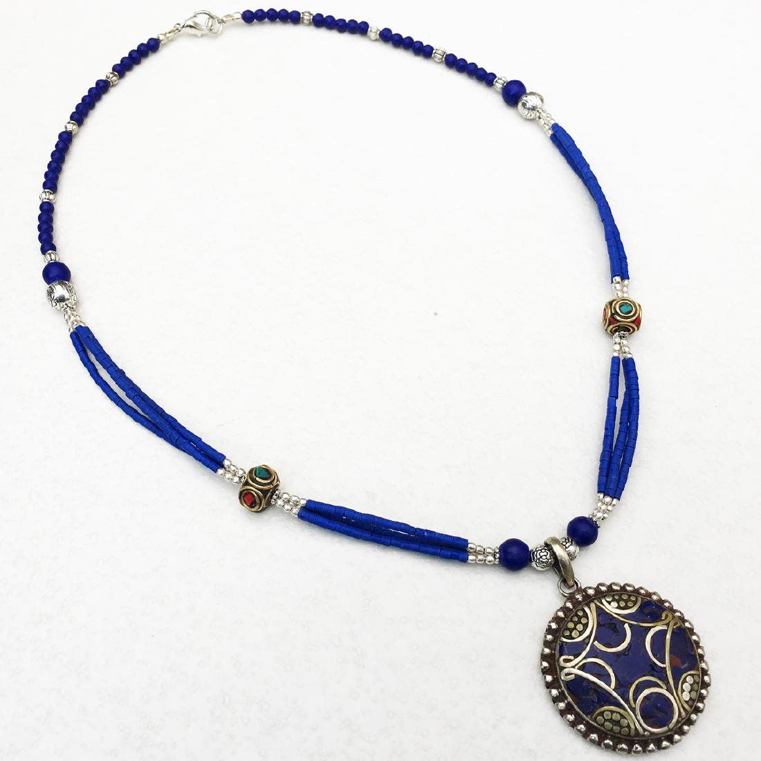 Traditional Tibetan Lapis Necklace (1 of 2)