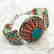 Vintage Antique Look Coral-Turquoise Bracelet