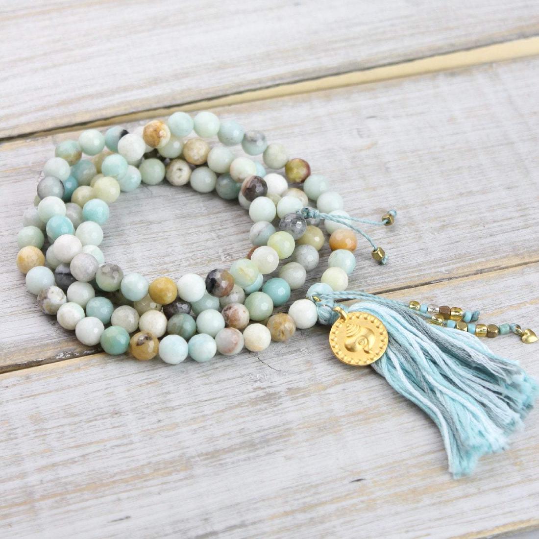 AQUATIC AMAZONITE MALA 108 BEAD MALA (1 of 3)