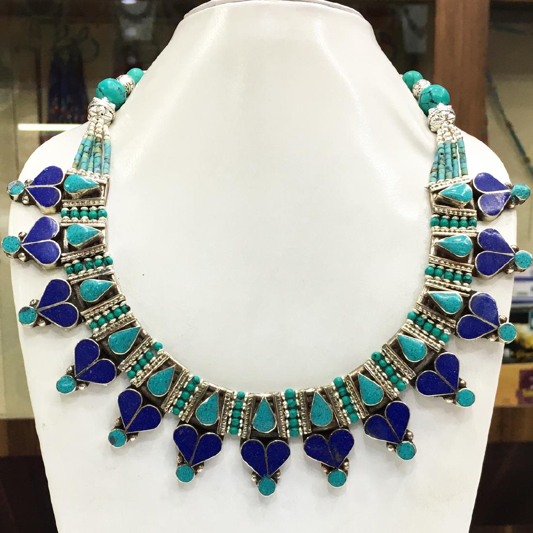 Tibetan Blue Lapis Unique Handmade Necklace (1 of 1)