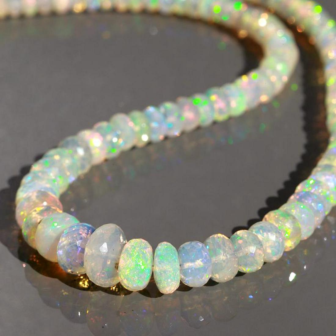 Sparkling Ethiopian Opal Beaded Necklace (1 of 6)