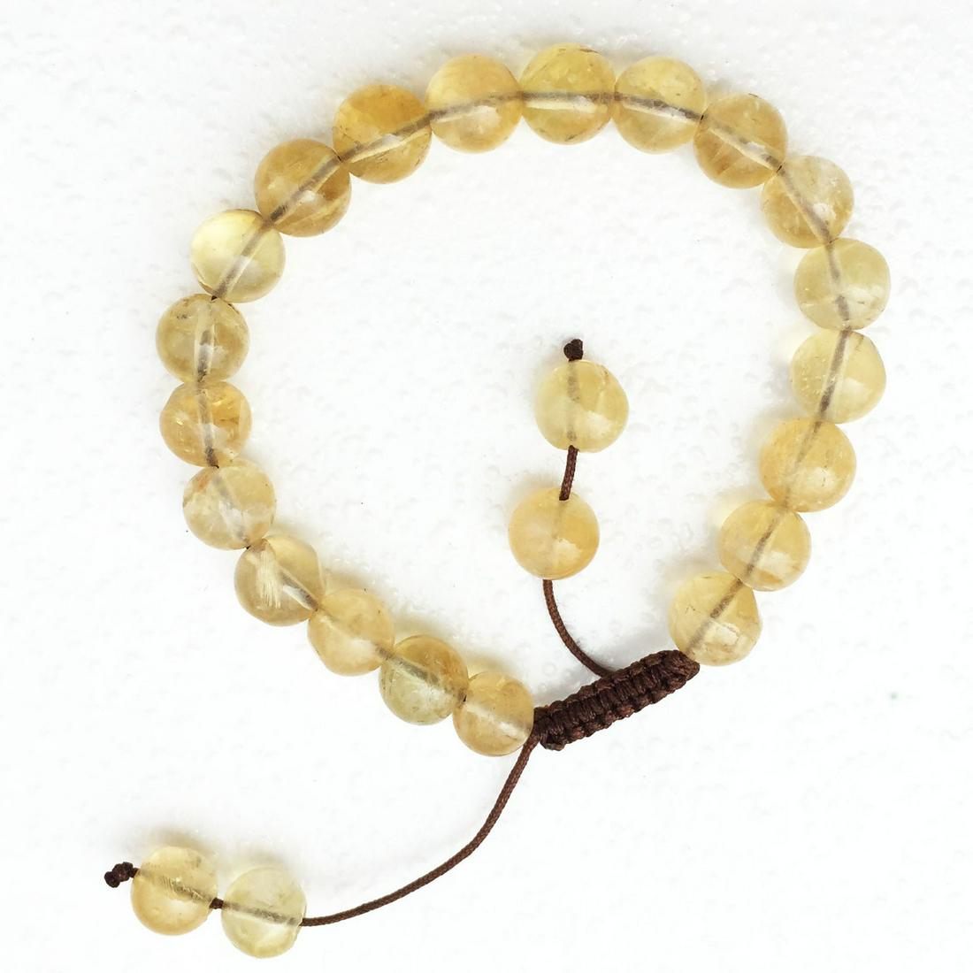 8MM Natural Citrine Handmade Bracelet (1 of 3)