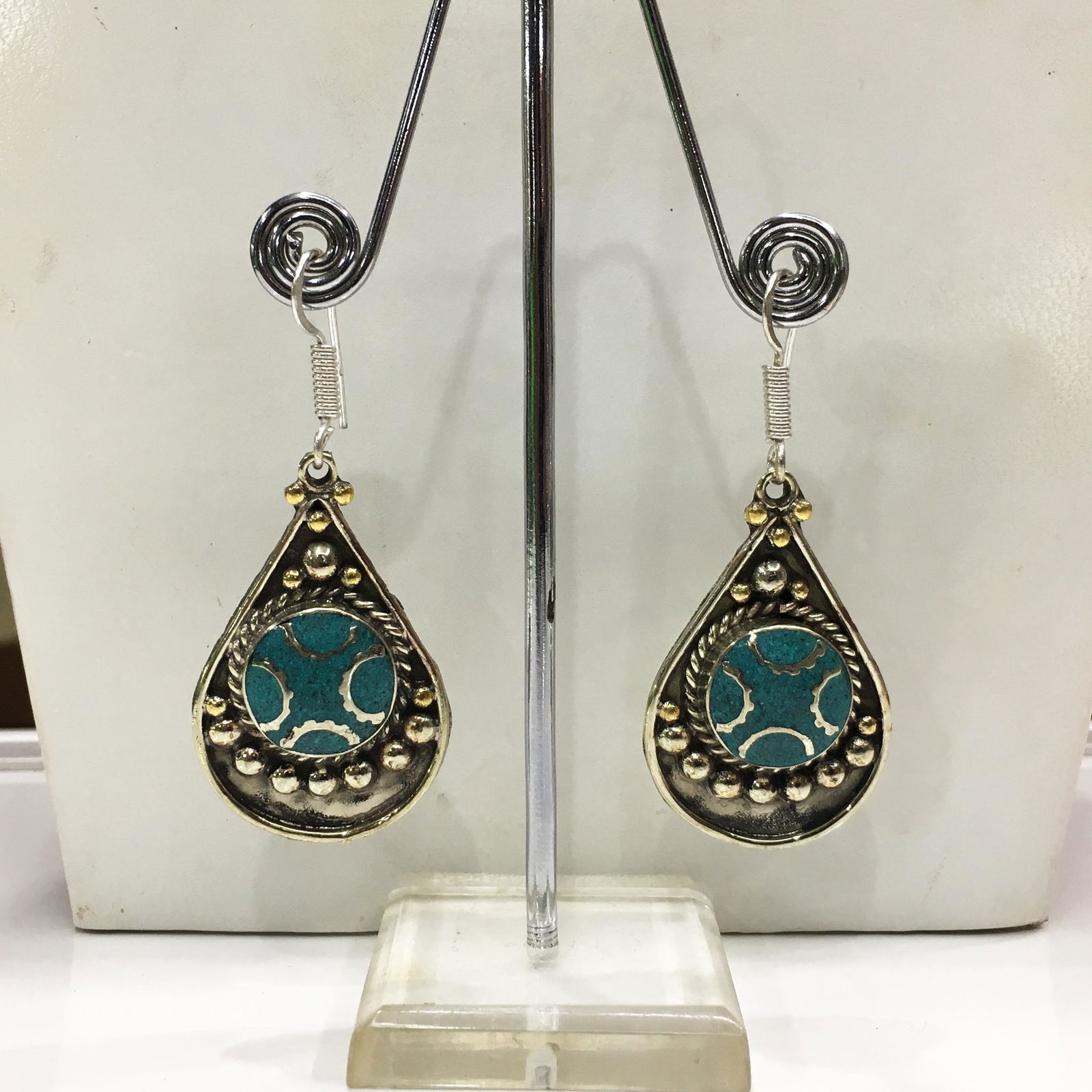 Turquoise Tribal Bohemian Handmade Ring (1 of 1)