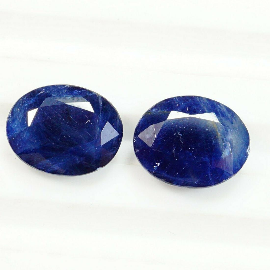 Natural Blue Sapphire Oval Cut 5.55 Cts 9x7 MM Pair of (1 of 5)