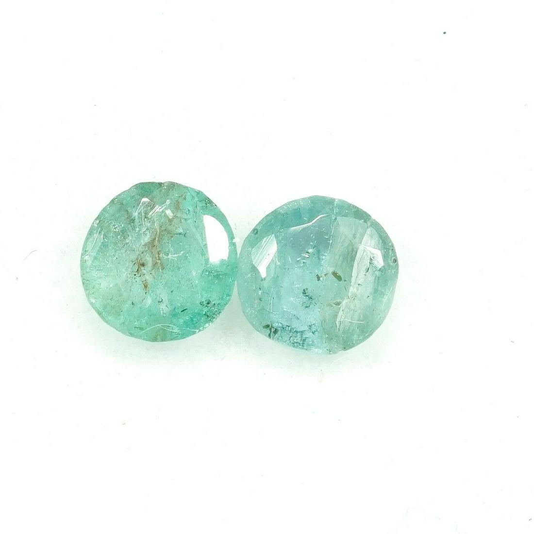 Natural Emerald Round 4 MM Pair Untreated 0.80 Cts (1 of 4)