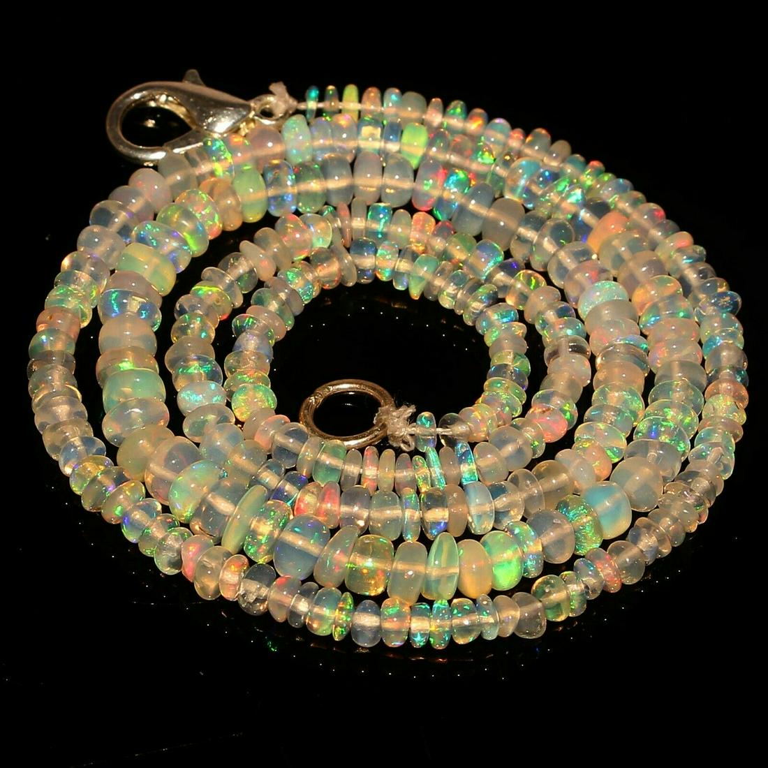 Natural Ethiopian Welo Fire Opal Necklace 16 Inch 6-3 (1 of 3)