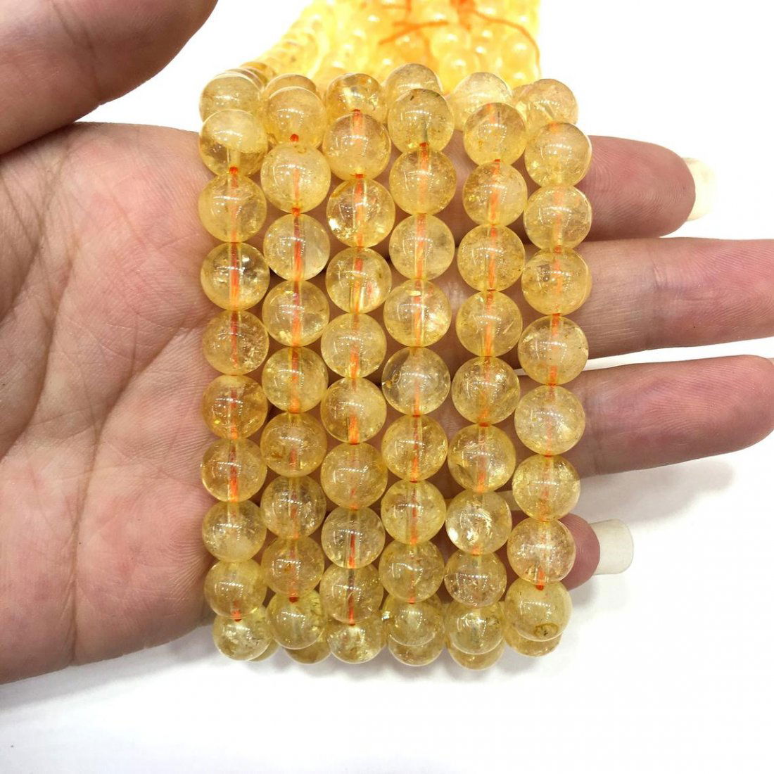 Natural 8 MM Yellow Citrine Round Healing & Energy (1 of 3)