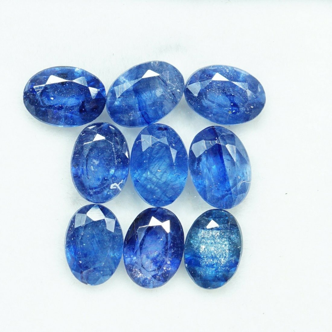 Natural Blue Sapphire Oval Cut 7X5 MM 9 Pcs 11.84 Cts (1 of 4)