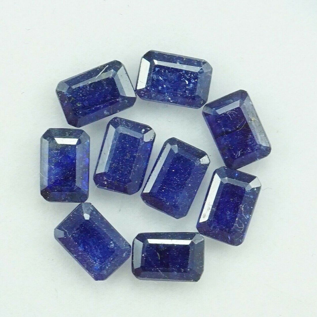 Natural Blue Sapphire Octagon Cut 6X4 MM Lot 9 Pcs 7.54 (1 of 4)