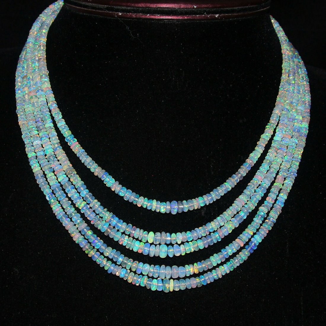 Natural Ethiopian Welo fire Gemstone Necklace (1 of 3)