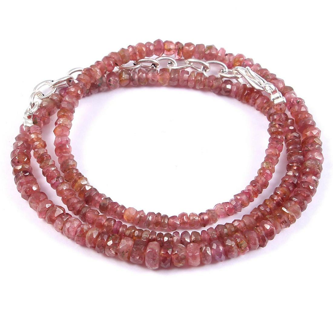 Natural Tourmaline Faceted Beads Necklace 16" (1 of 2)
