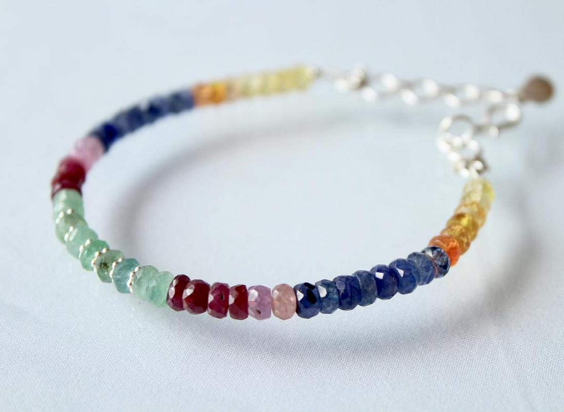 Multi Beads Bracelet,Beads 5-mm,9 Inches (1 of 3)