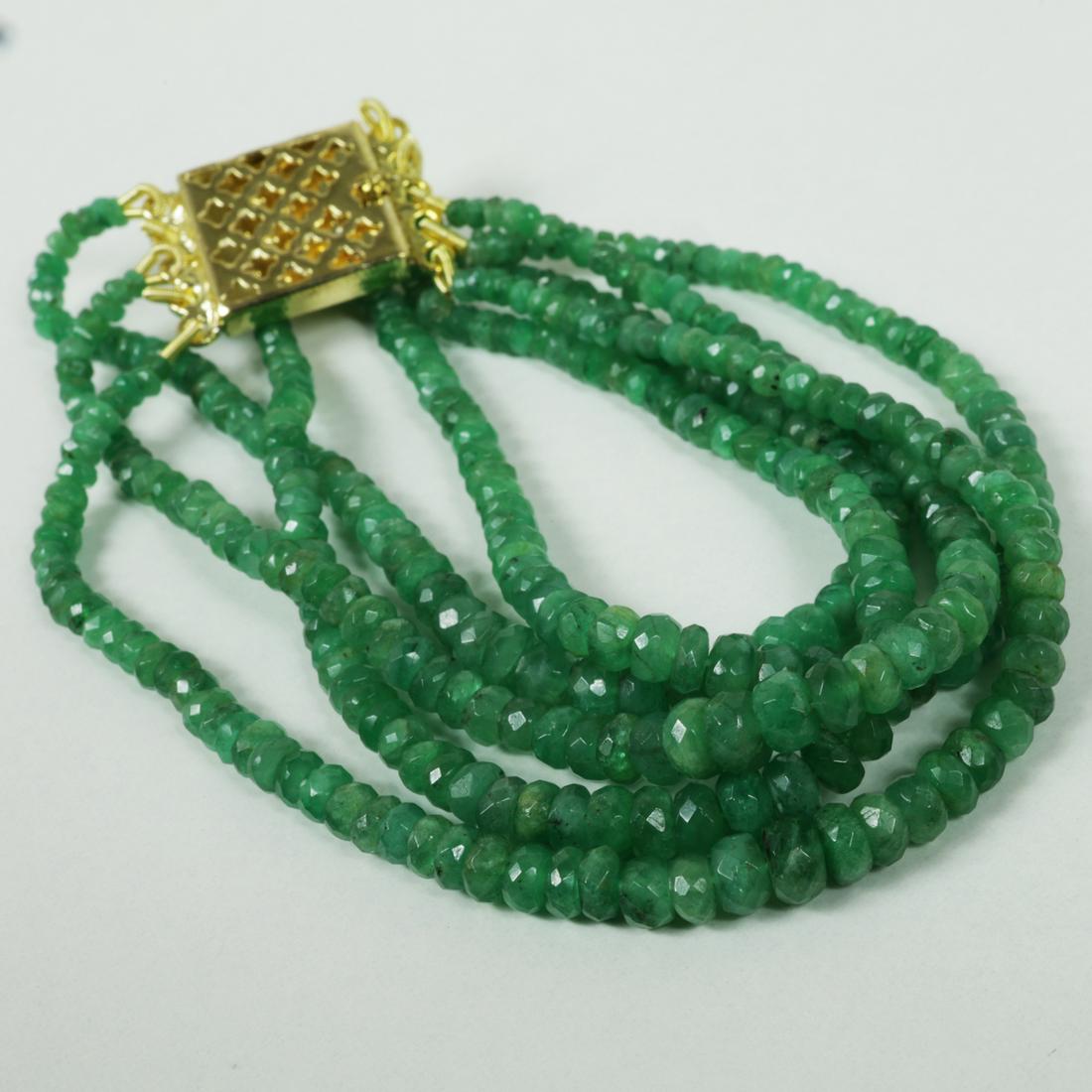 Natural Faceted Emerald Bracelet (1 of 6)