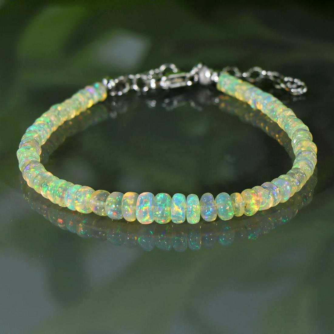 Ethiopian Opal Sterling Silver Bracelet (1 of 4)