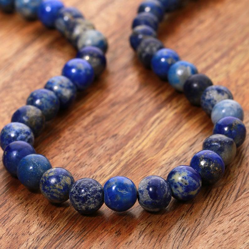 8MM Lapis lazuli Necklace (1 of 3)