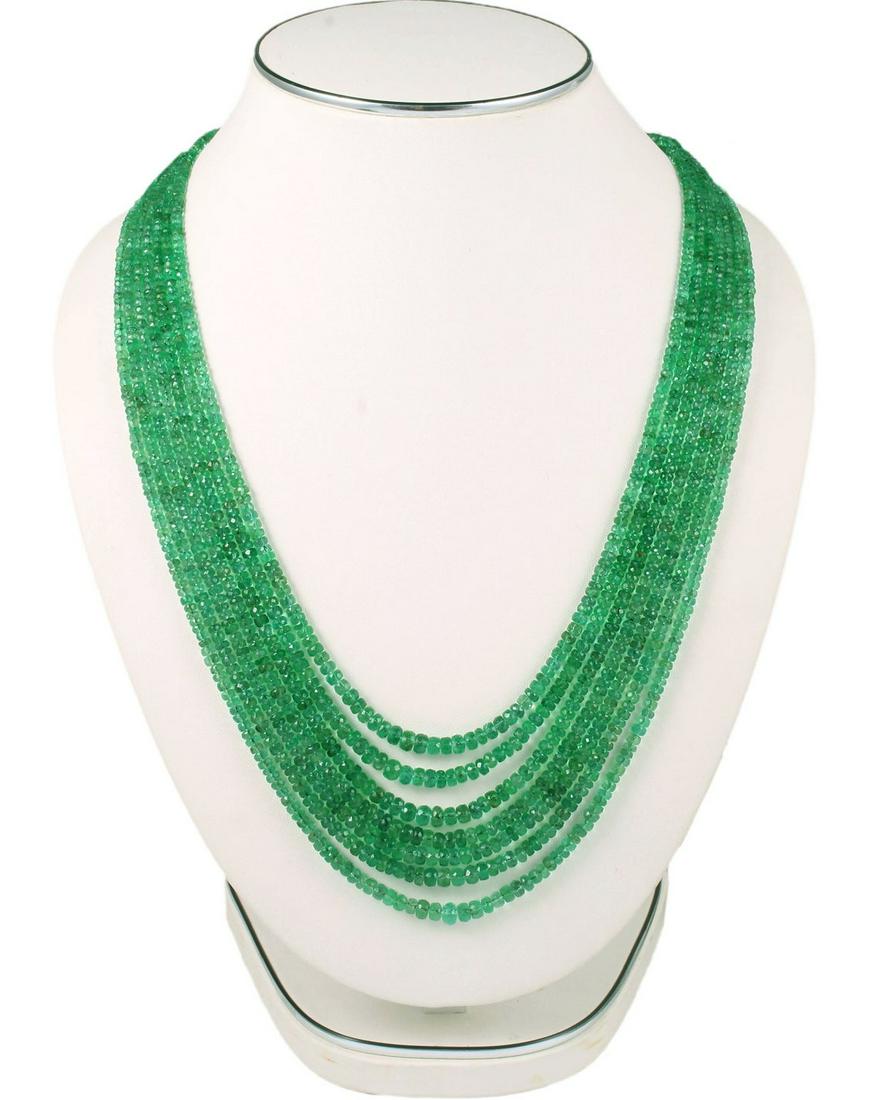 Natural Emerald Beads Necklace (1 of 2)