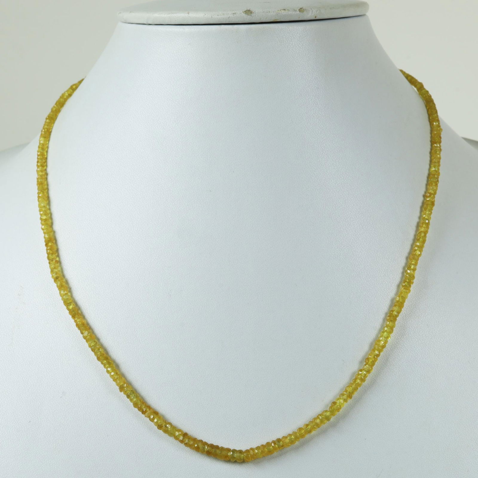 Natural Yellow Sapphire 92.5 Sterling Silver Necklace (1 of 3)