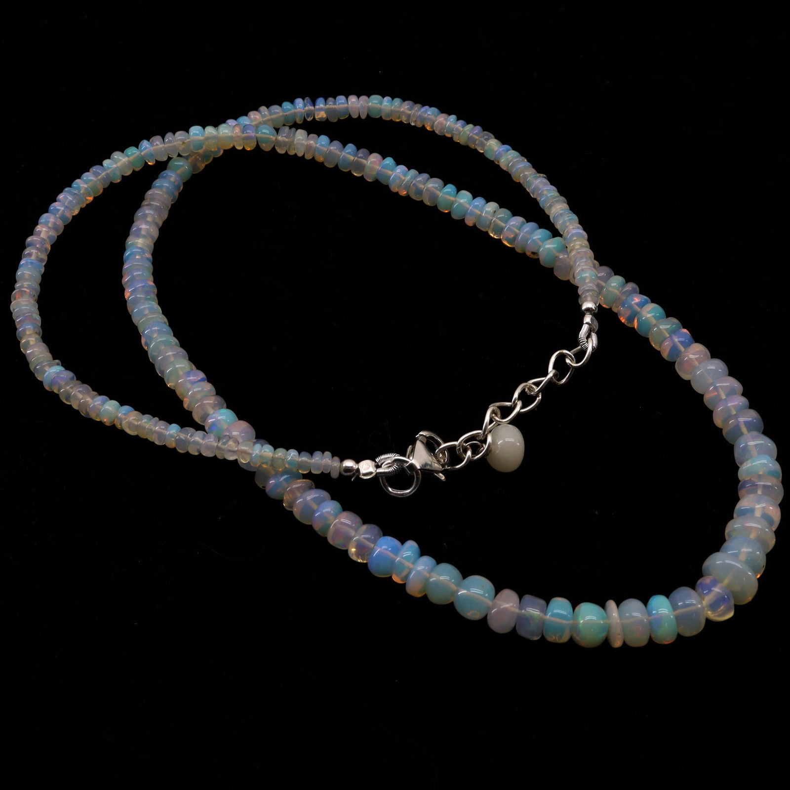 Natural 51 CT Opal 92.5 Sterling Silver Necklace (1 of 3)