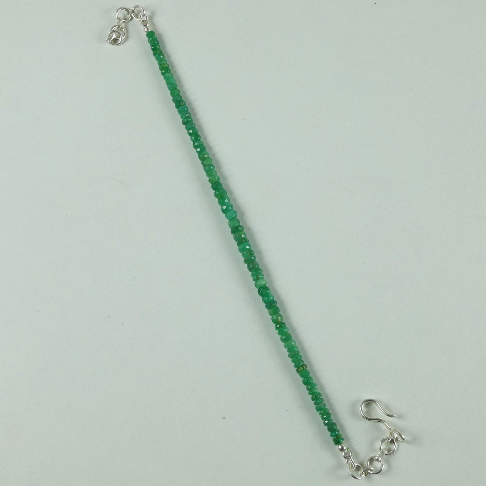 Natural Emerald 92.5 Sterling Silver Bracelet (1 of 4)