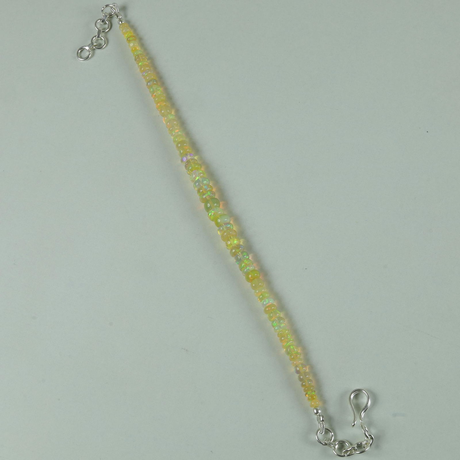 Natural Ethiopian Opal 92.5 Sterling Silver Bracelet (1 of 3)
