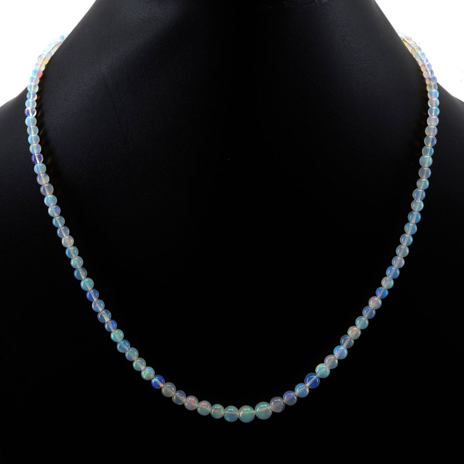 Natural 46 CT Opal 92.5 Sterling Silver Necklace (1 of 4)