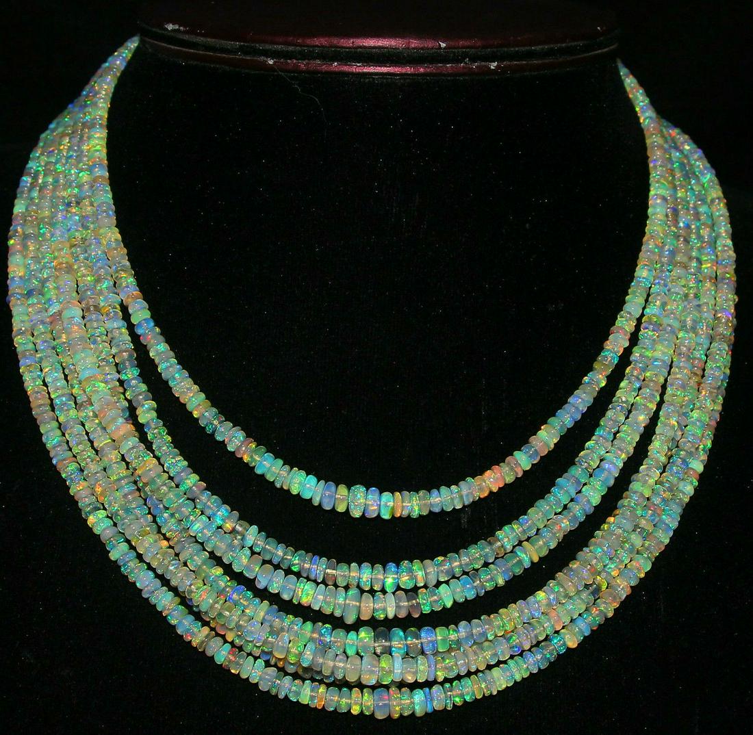 Natural Opal 335 Carat 7 Strand Beads Necklace (1 of 3)