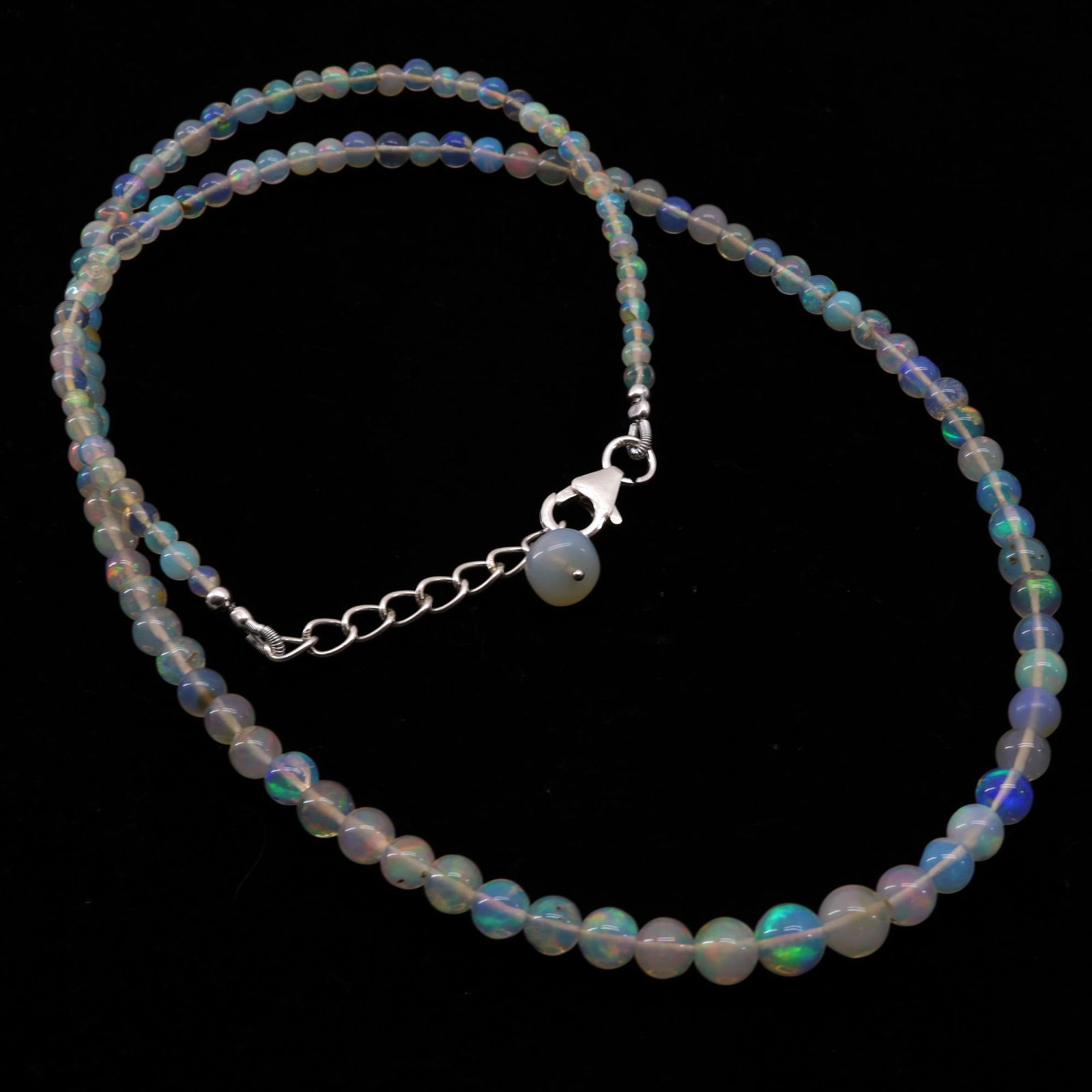 Natural 41 CT Opal 92.5 Sterling Silver Necklace (1 of 3)
