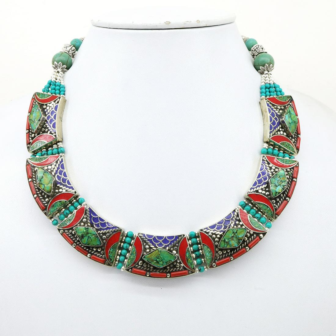 New Arrival - Turquoise Designer chunky Necklace (1 of 3)