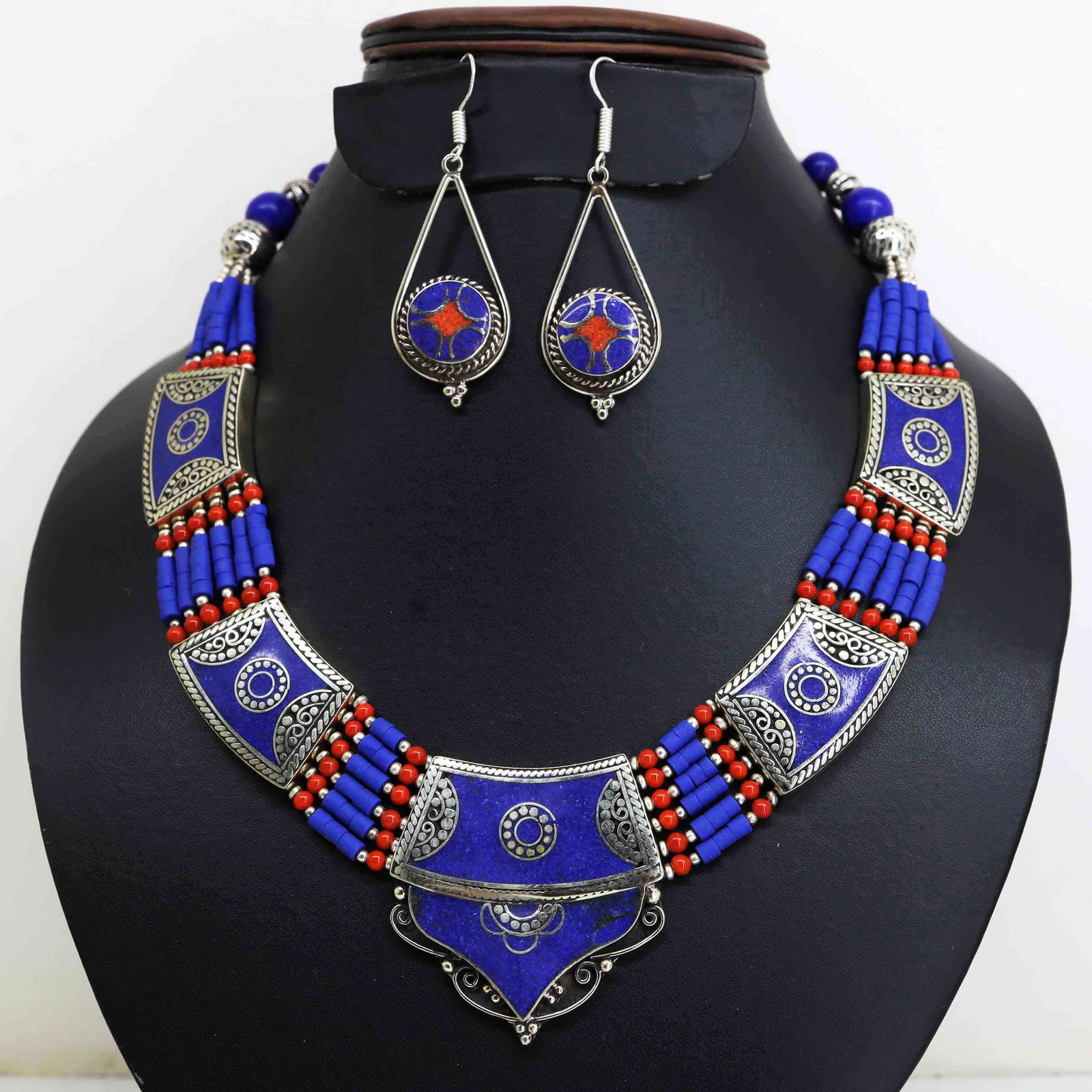 New Arrival - Lapis Lazuli Necklace With Earrings (1 of 4)