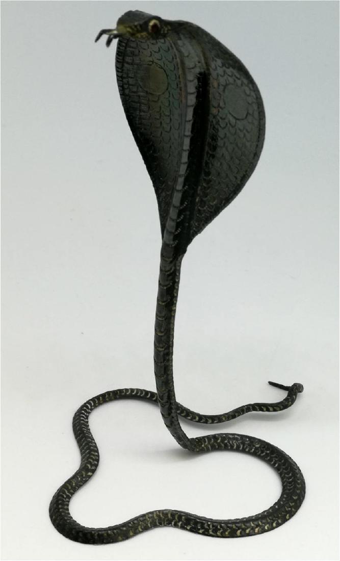 japanese silver snake statue: japanese silver snake statue, height 9cm