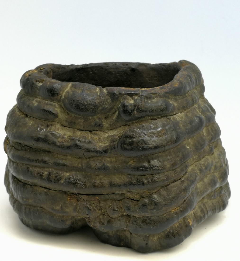 chinese wood carved and lacquered cup: chinese wood carved and lacquered cup, ming dynasty, height: 11cm