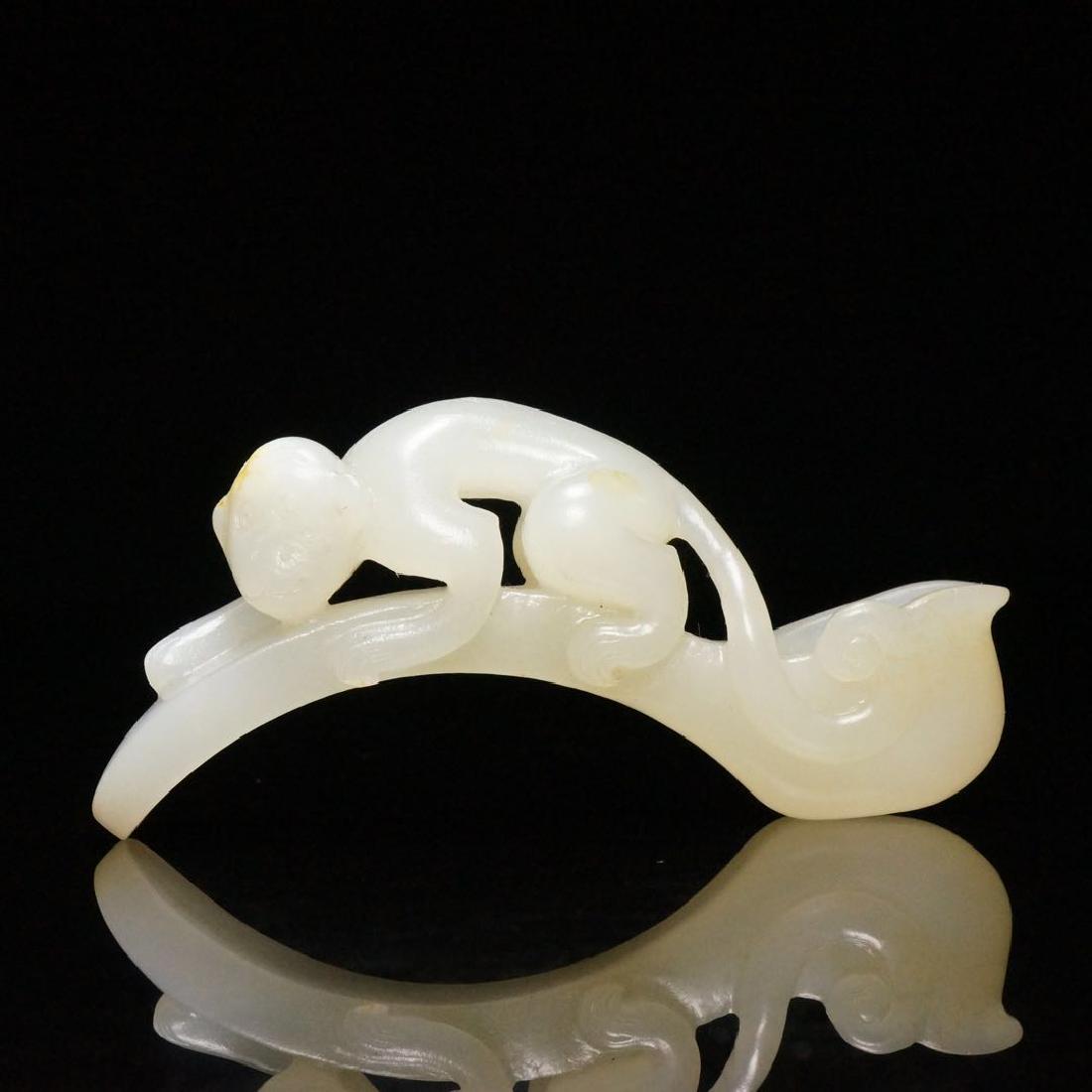 Chinese Qing Dynasty Hetian Jade Monkey (1 of 9)